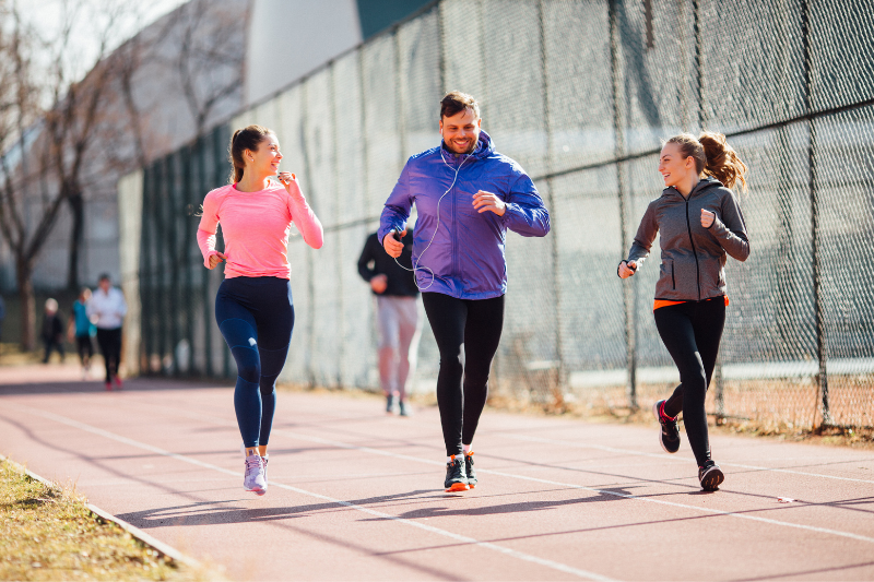 Running group outside