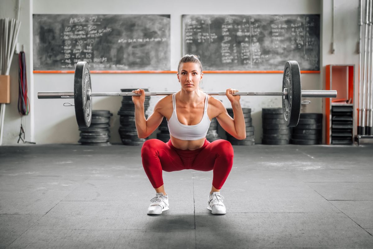 Glutes Exercise with Barbell Squat