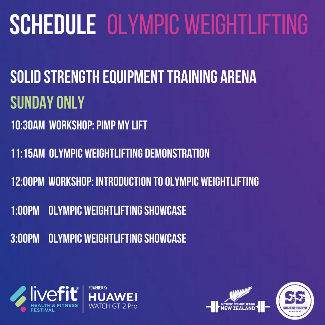 Schedule Weightlifting