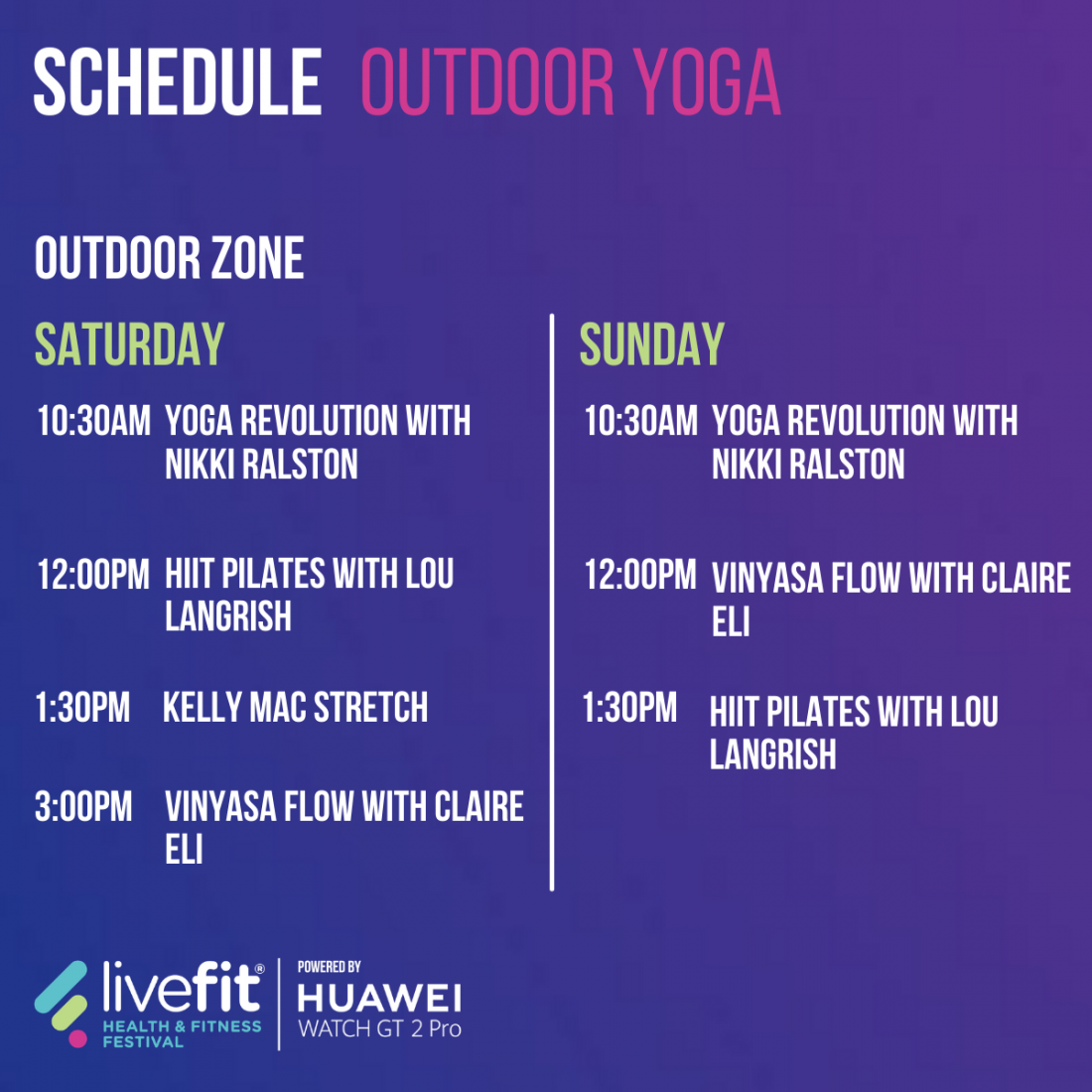 Schedule Yoga